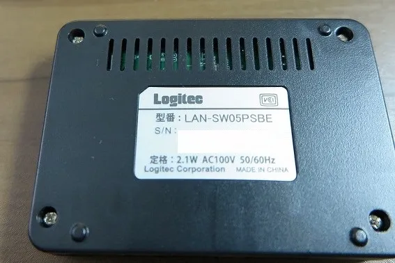 LAN-SW05PSBE 背面